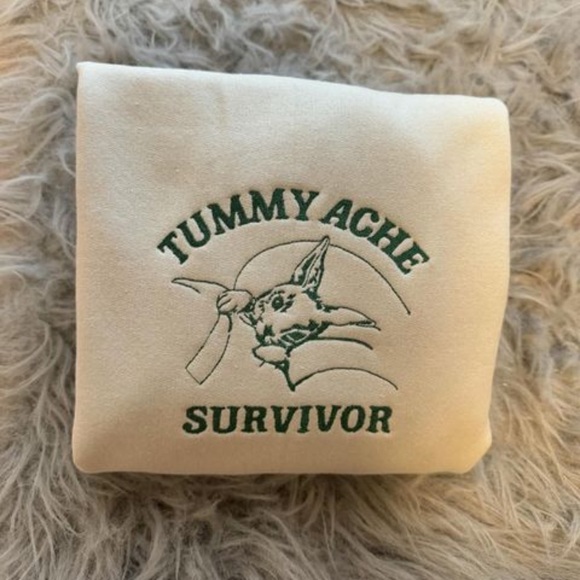 Tummy Ache Survivor Embroidered Sweatshirt - Picture 1 of 1